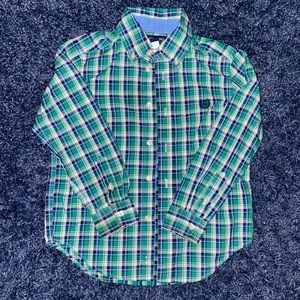 Boys Chaps Plaid Button Down Shirt - Size 5